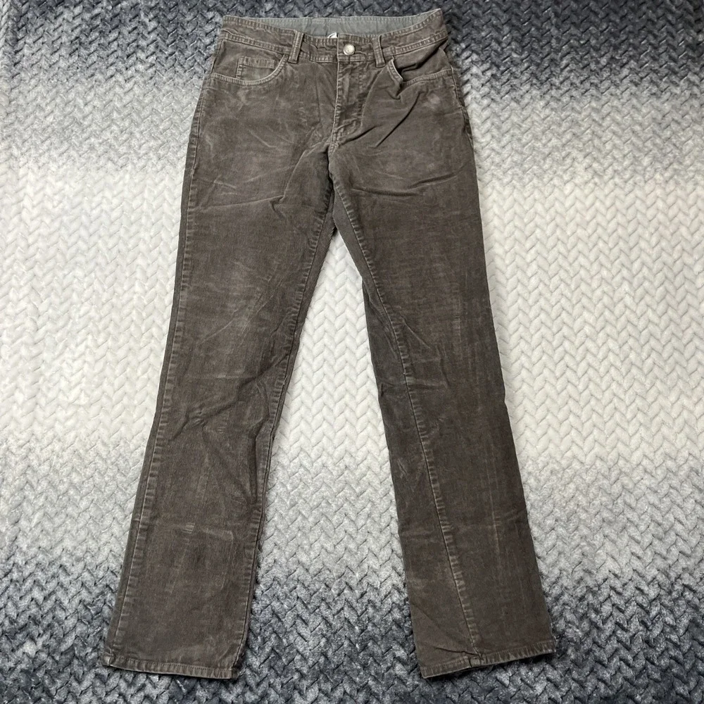 Columbia Corduroy Chino Pants Mens 30x32(meas 30) Gray 5 Pocket Straight Fit‎